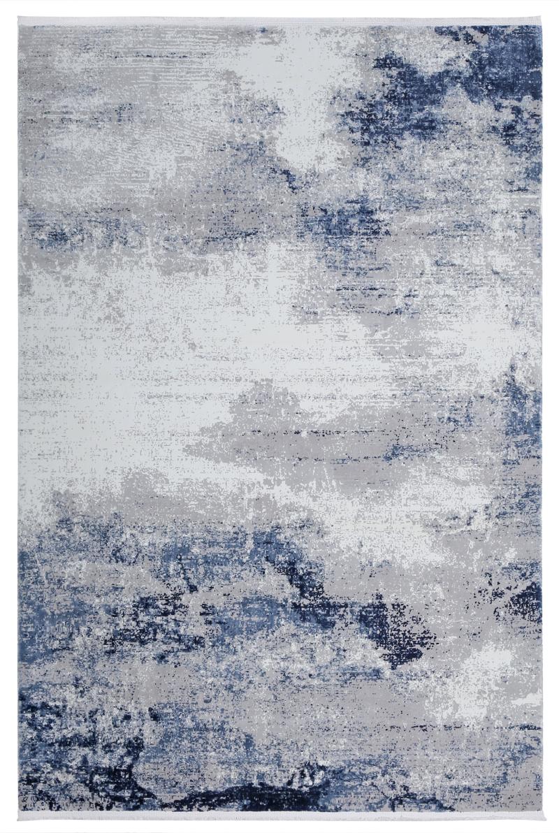 Front view of Lizy Rug featuring a vibrant blue design, ideal for adding a splash of color to any room.