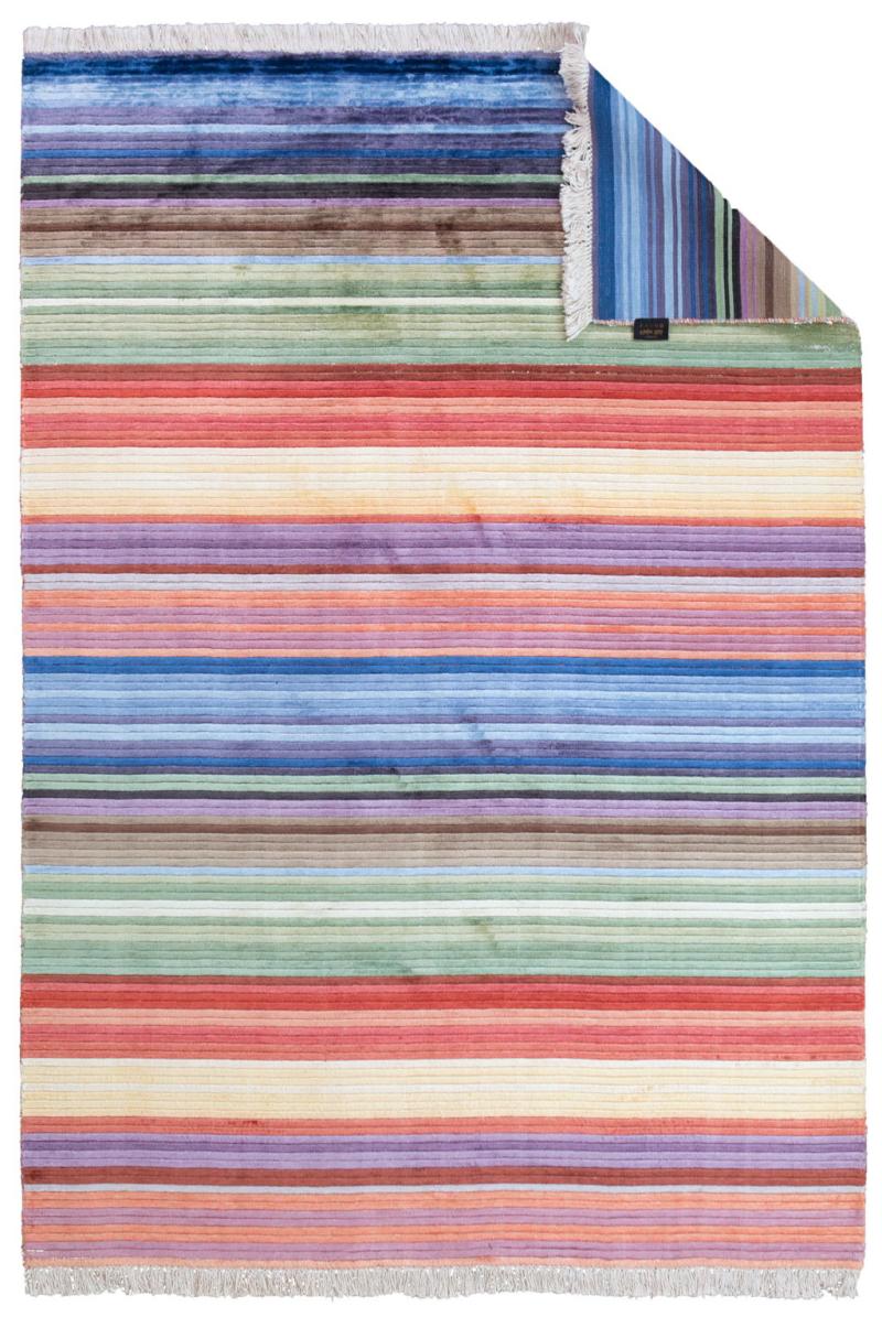 Close-up of the Vienna Rug's colorful pattern, showcasing its lively design and suitability for modern decor.