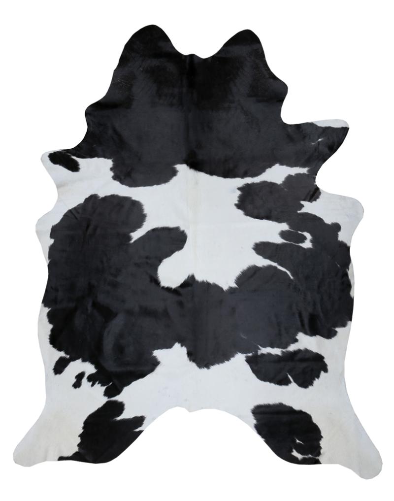 Front view of Sao Paolo Genuine Cowhide Rug with a natural finish, perfect for sophisticated homes.