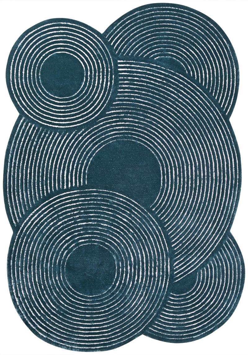 Front view of Trace Tufted Rug featuring a subtle beige design, offering a sophisticated finish for homes.