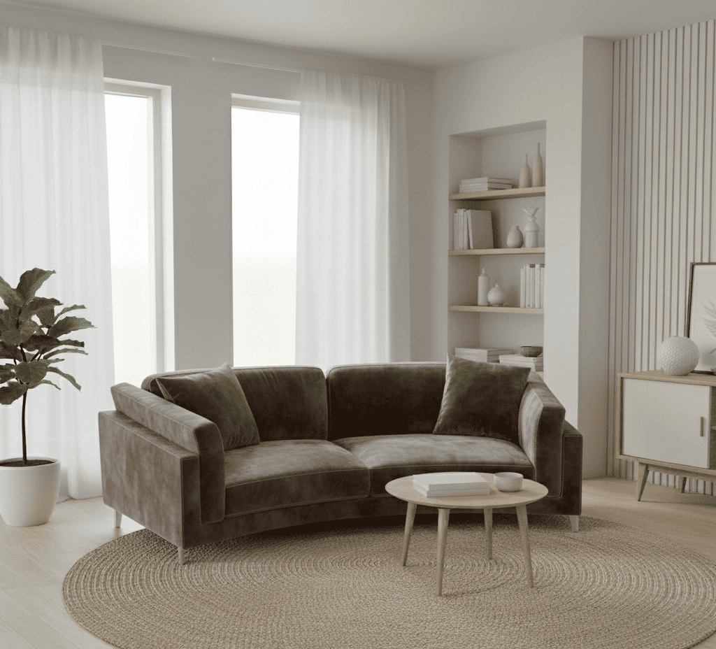 Host 3-Seater Curved Sofa – Italian Living Room Furniture | Luzione