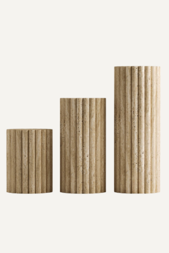 Travertine Side Table