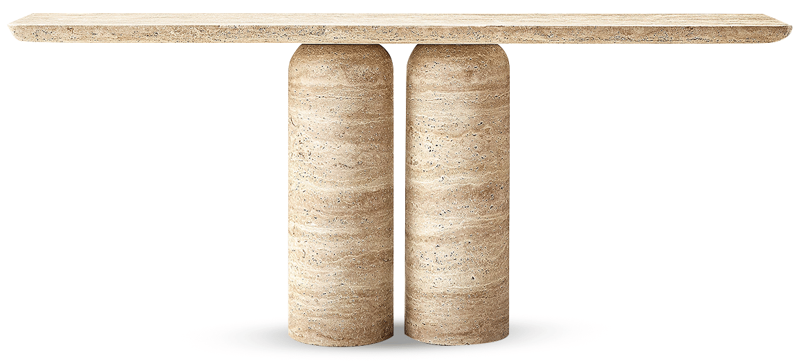 Selene Shell Base Console Table – Organic Sculptural Design