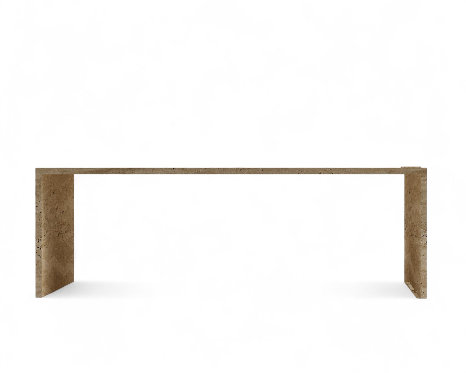 Stone console table on white background product shot furniture