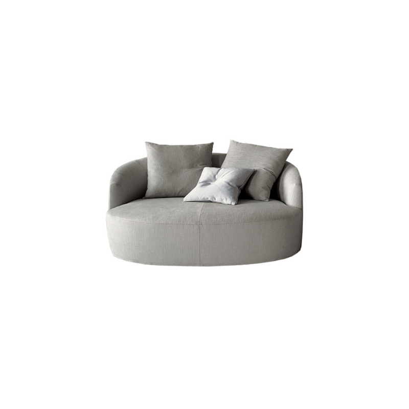 Round Loveseat in Gray