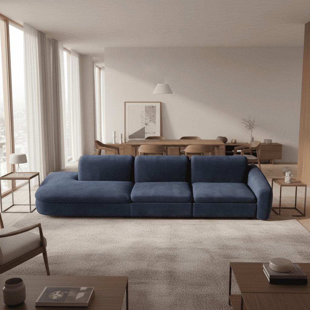 Botero 3 Seater with Left Arm Chaise Lounge