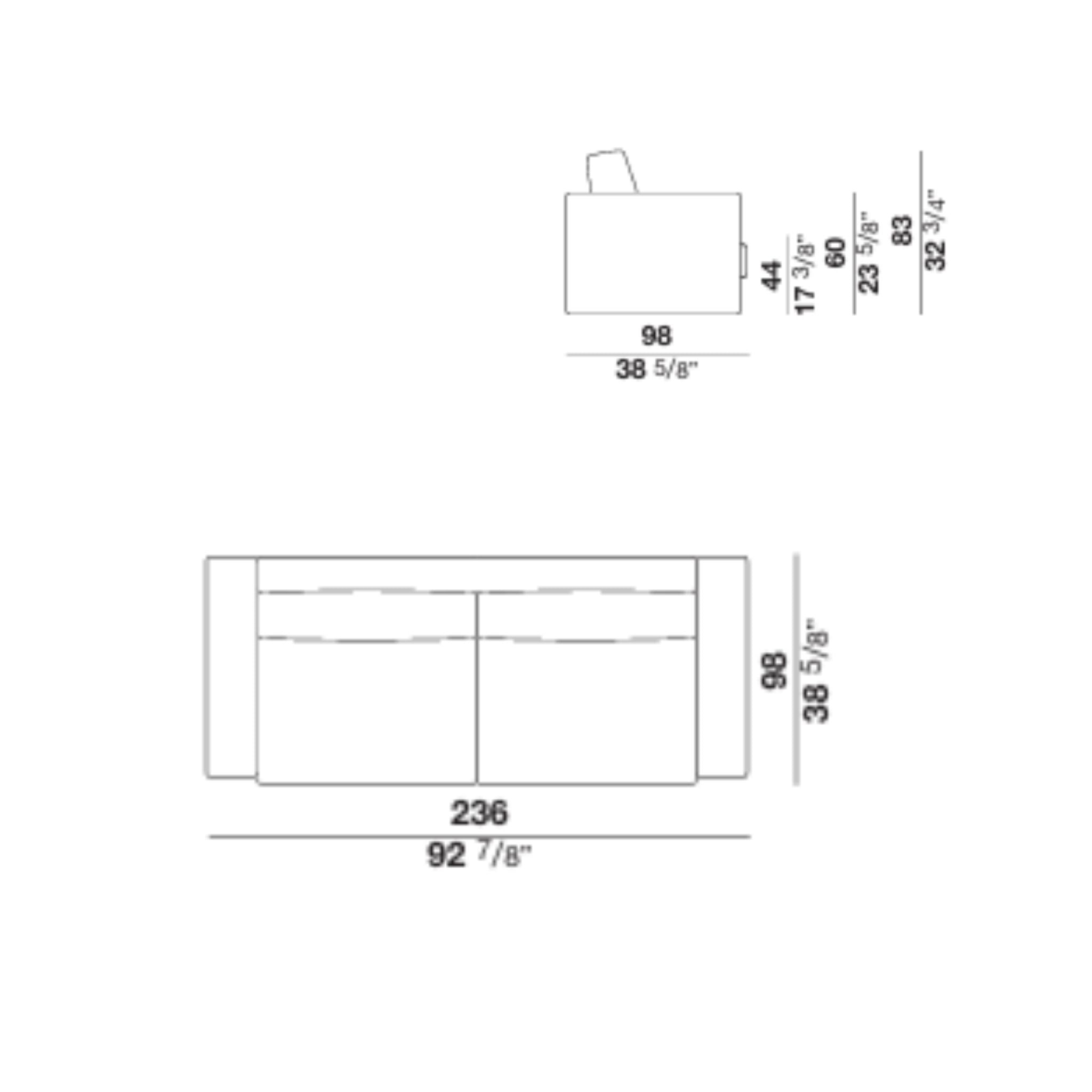 View of technical drawing showing sofa dimensions, furniture, sectional sofa, living room furniture, modern sofa.