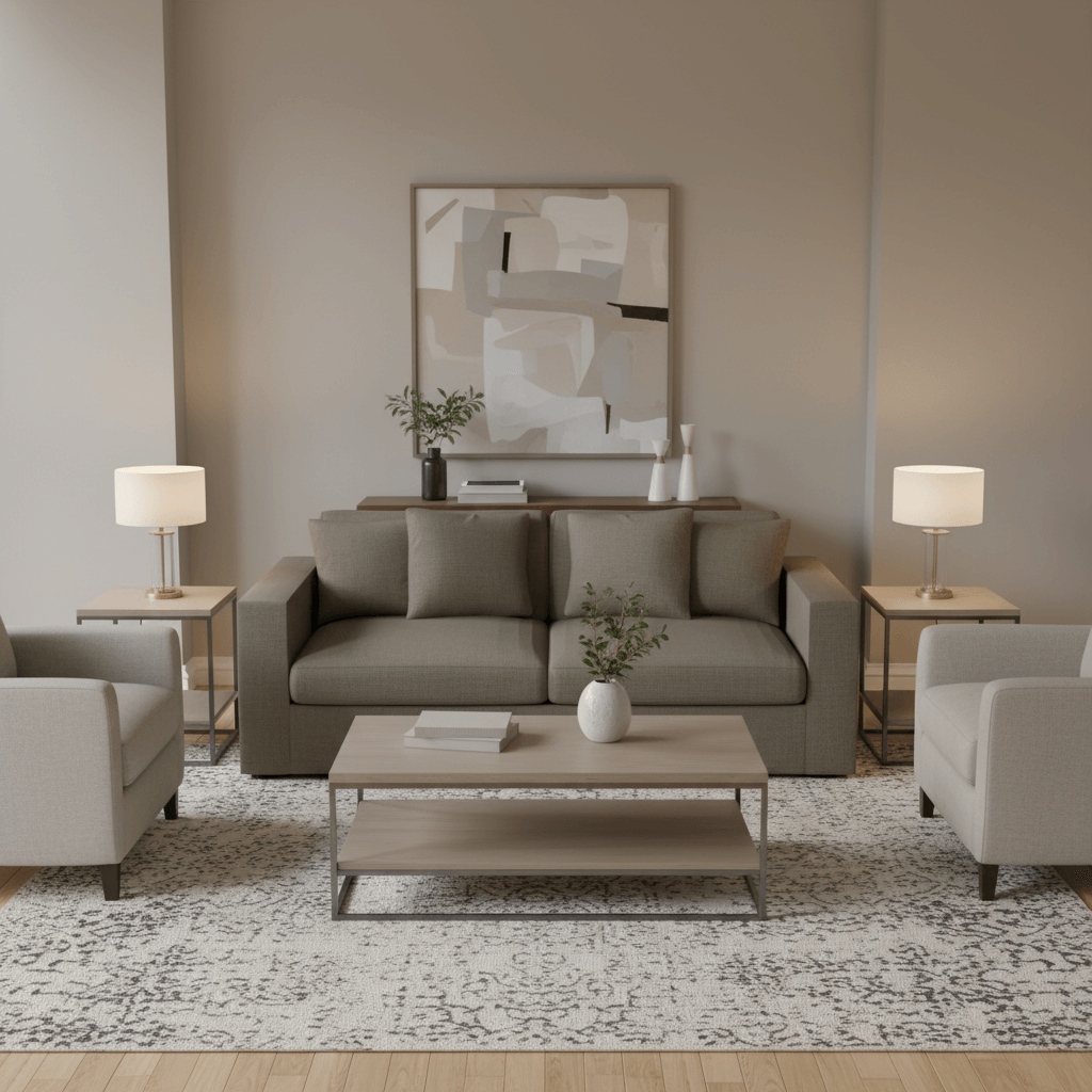 Harvard 2-seater sofa in a neutral living room, front view