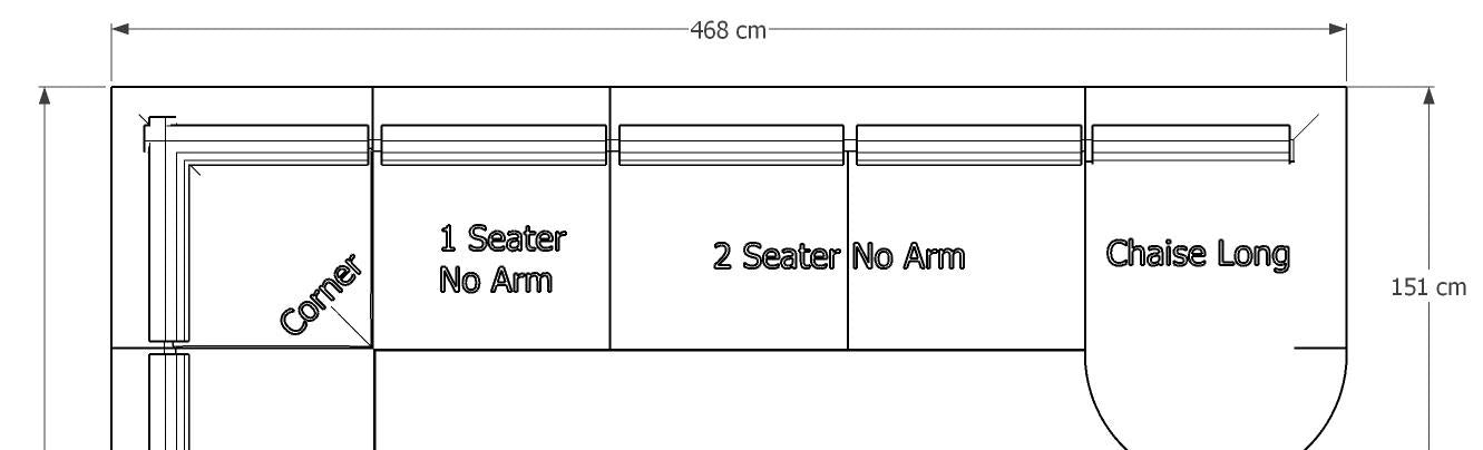 Etherea 3 Seater 1 Arm